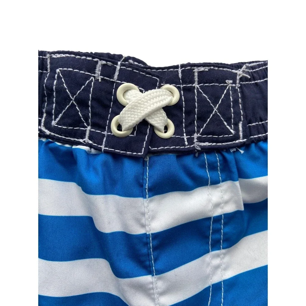 iXtreme Toddler Boys Swim Trunks size 2T Blue Striped Beach Vacation Swim Lesson